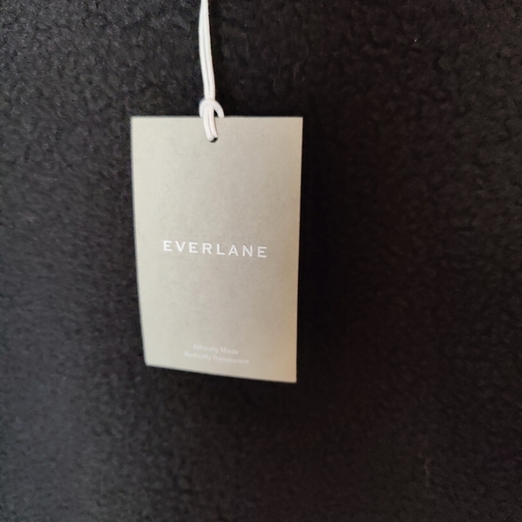 Everlane Womens The ReNew Fleece Oversized Crew Sweatshirt Black XS - Picture 4 of 6